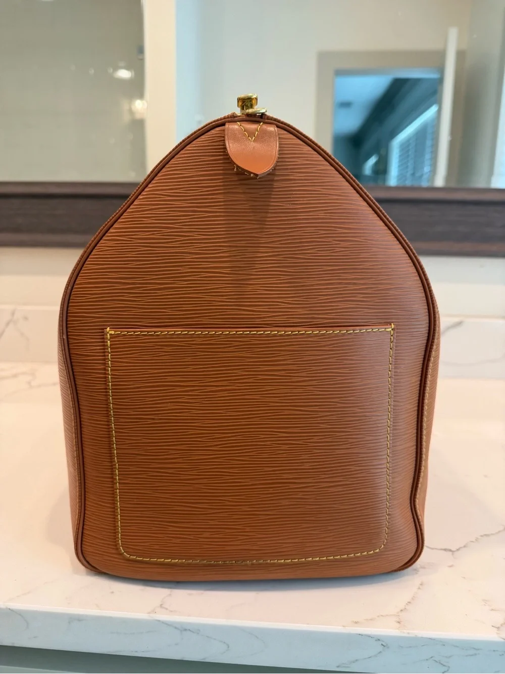 Louis Vuitton Epi Keepall 55 Kenyan Fawn Brown Leather Travel Duffle Bag
